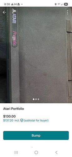 Atari portfolio vintage pocket - atari,